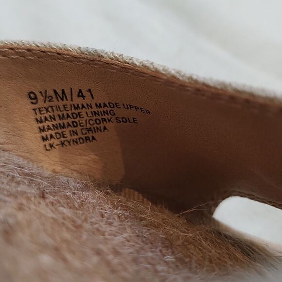 Lucky Brand Kyndra Open Toe Jute Espadrille Wedge Sandals Size 9.5M - Picture 11 of 12